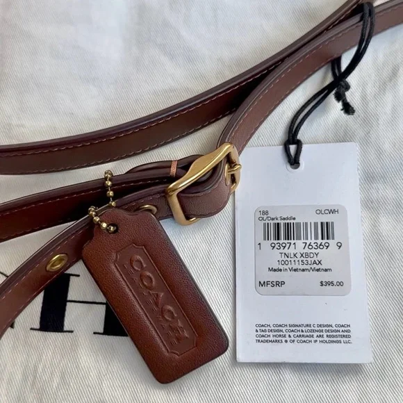 COACH DARK SADDLE 1941 TURNLOCK FLAP / COMPACT POUCH BAG - Picture 15 of 16